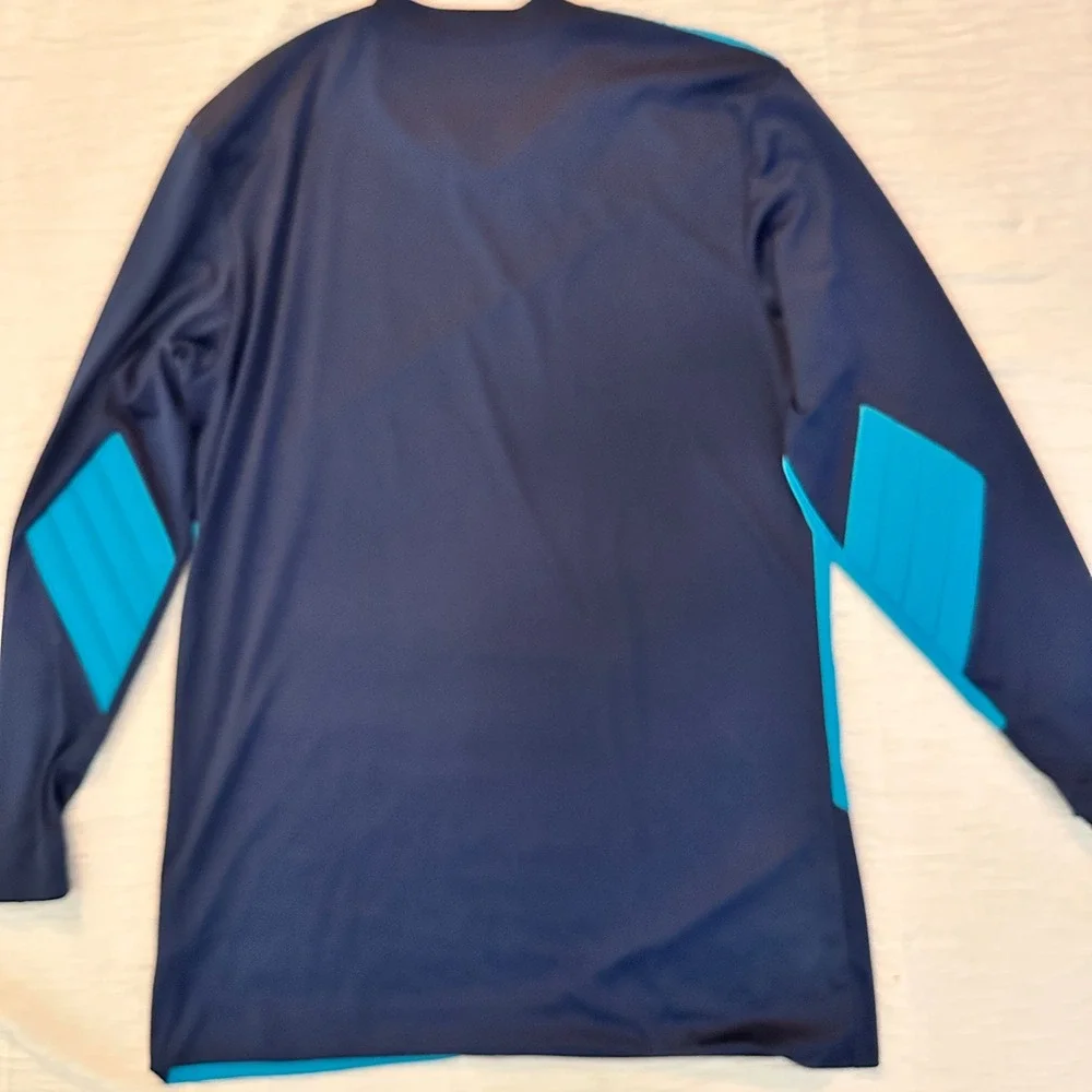 Adidas Padded Goalkeeper Jersey Long Sleeve Aeroready Soccer Shirt Blue Medium‎
